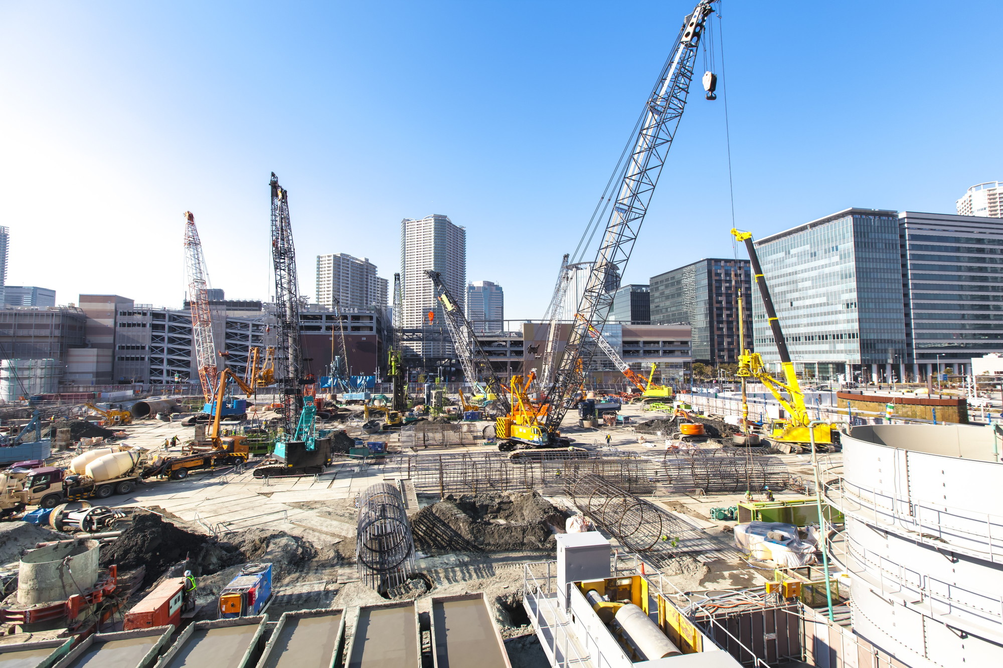 大規模な建設現場